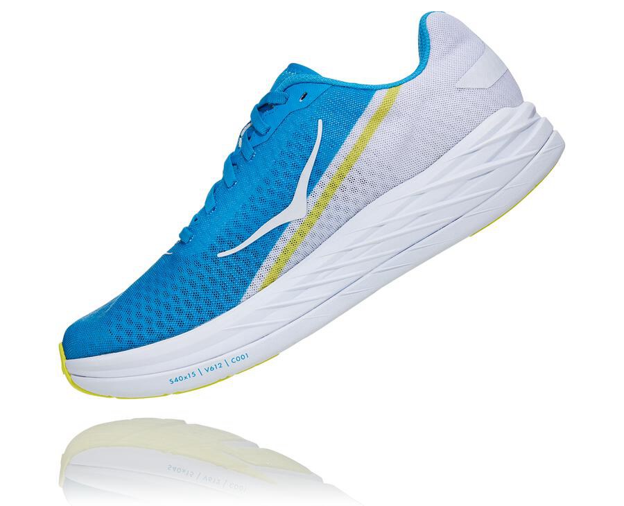 Hoka One One Hardloopschoenen Dames - Rocket X - Wit/Blauw - XJ7406315